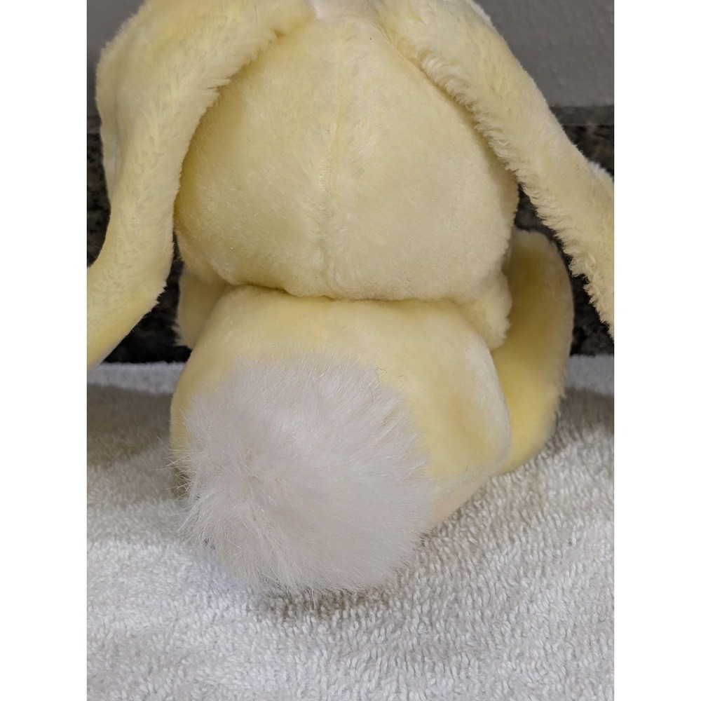 Vintage 1984 Mattel Emotions Yellow Bunny Rabbit Rubber Face Jelly Beans Plush - Picture 10 of 14